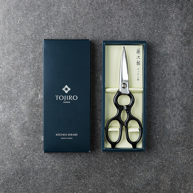 日本原产Tojiro藤次郎厨房 不锈钢剪刀料理剪FG-3500黑色